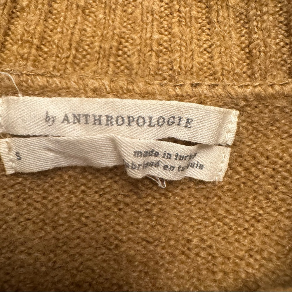 Anthropologie Rachael Sweater‎ Patchwork knit crew Cabincore Grandmacore - Picture 3 of 8